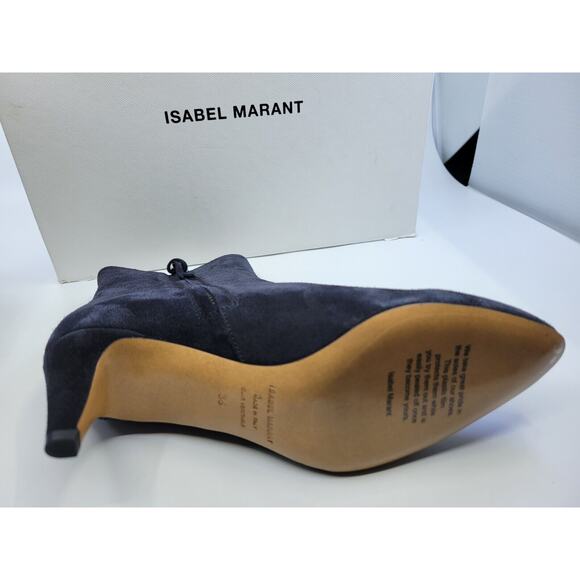 NEW WOMEN'S ISABEL MARANT Deone BLACK suede ankle CITY boots BOOTIE US 5-6 FR 36 - Picture 8 of 9